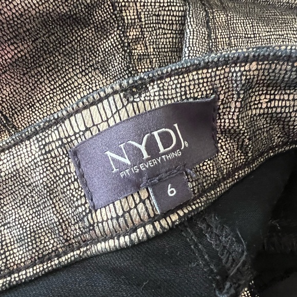 Women’s NYDJ Copper Coated Snake Marilyn Straight Jeans size 6 - Picture 7 of 14